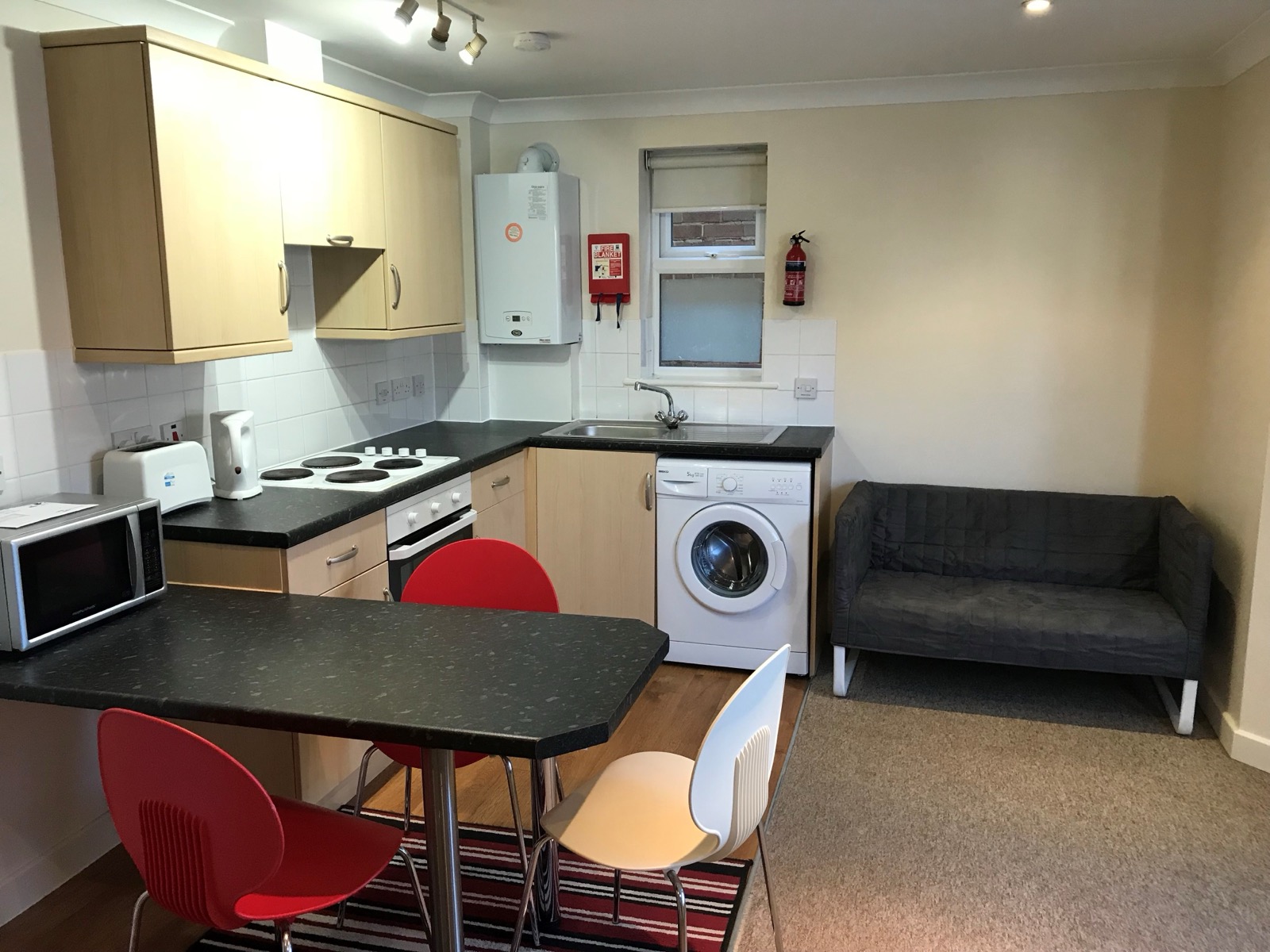 Kitchen and living area, Flat 1 Conel Court